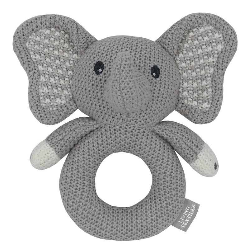 Living Textiles Mason Whimsical Knitted Ring Rattle image number 0